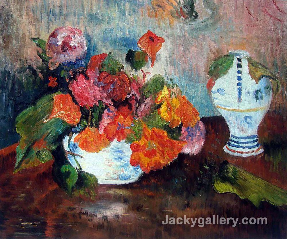 The Vase of Nasturtiums by Paul Gauguin paintings reproduction
